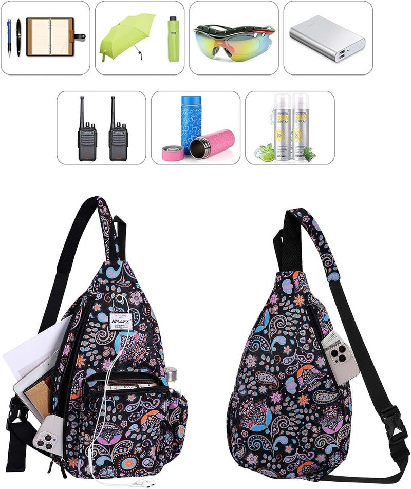 HAWEE Backpack Sling for Women Anti-Water Crossbody Bag Inclined Adjustable Pack | Casual, Adjustable Strap, Water Repellent, for Travel/Sport - Image 4